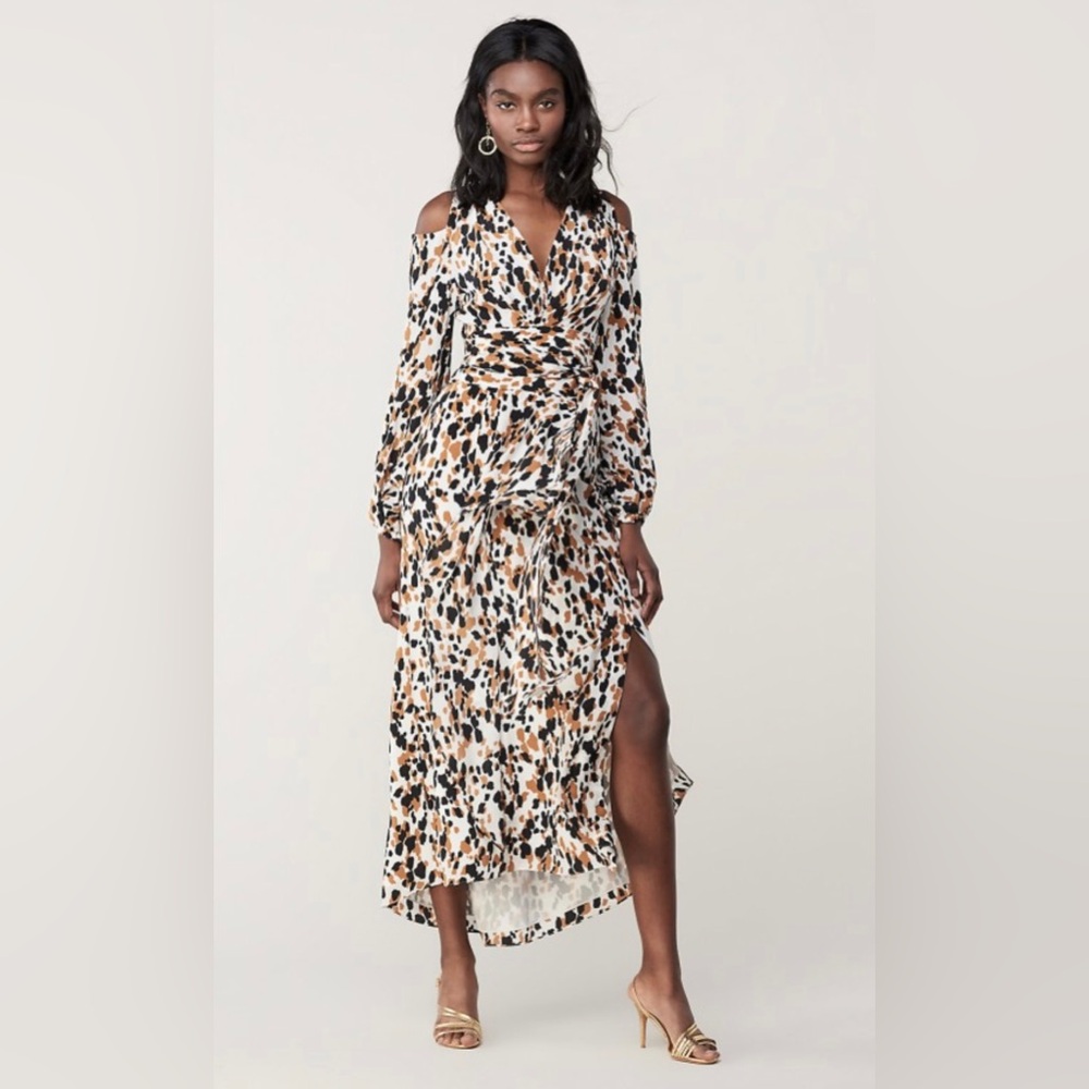 Diane Von Furstenberg Long Sleeve Silk Dress